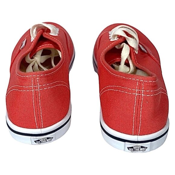 Vans Authentic Women’s Hot Coral/True White Shoe Size 5 New - Picture 5 of 8